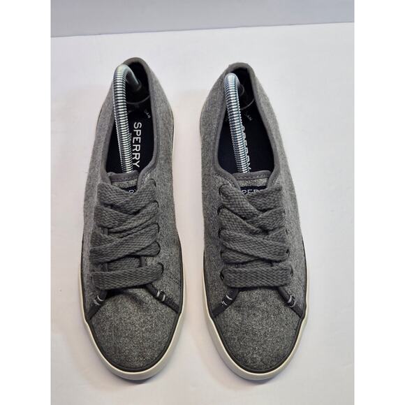 NWOT Sperry Top-Sider Pier View Wool Blend Sneakers Womens SZ 8.5M Gray STS81979 - Picture 3 of 6